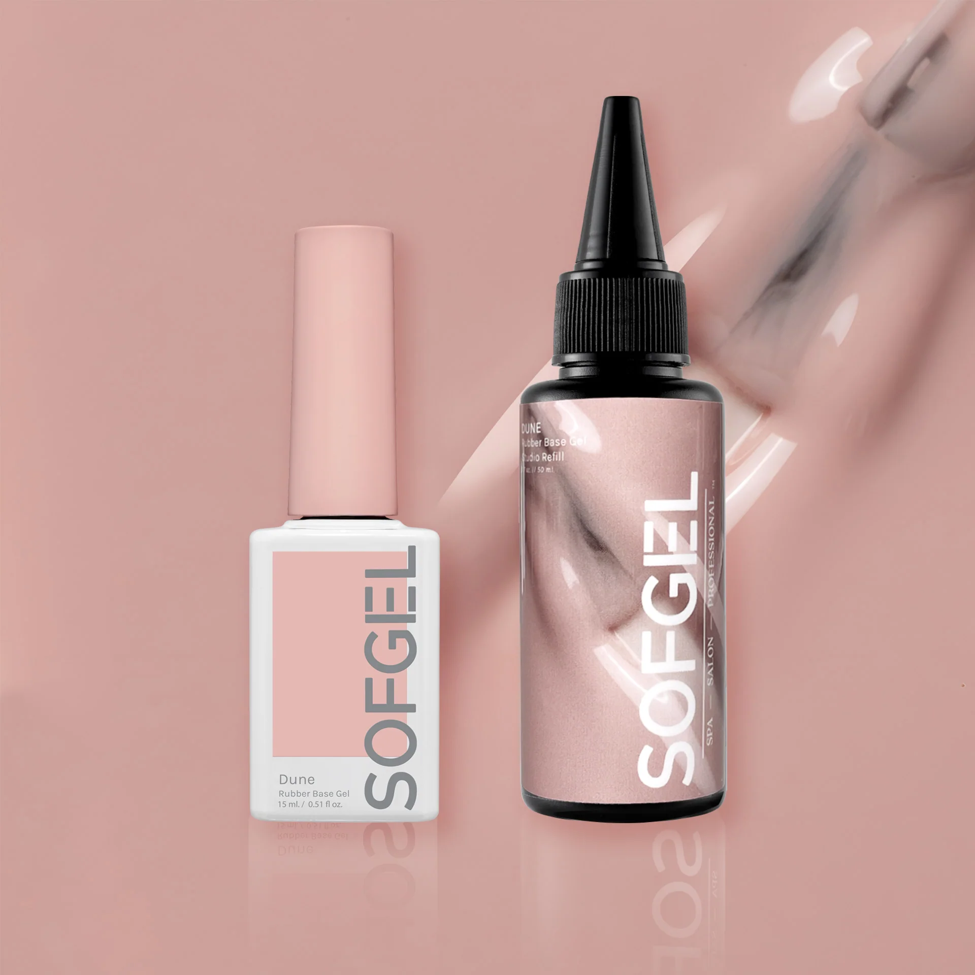 DUNE Rubber Base Gel Bundle - Studio Refill + 15ml Bottle