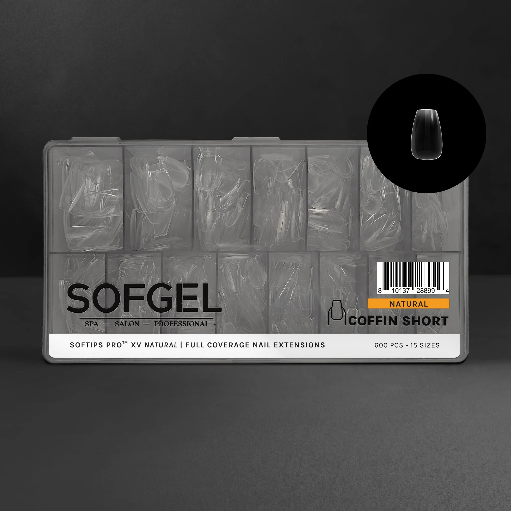 SOFTIPS PRO™ XV NATURAL - COFFIN SHORT