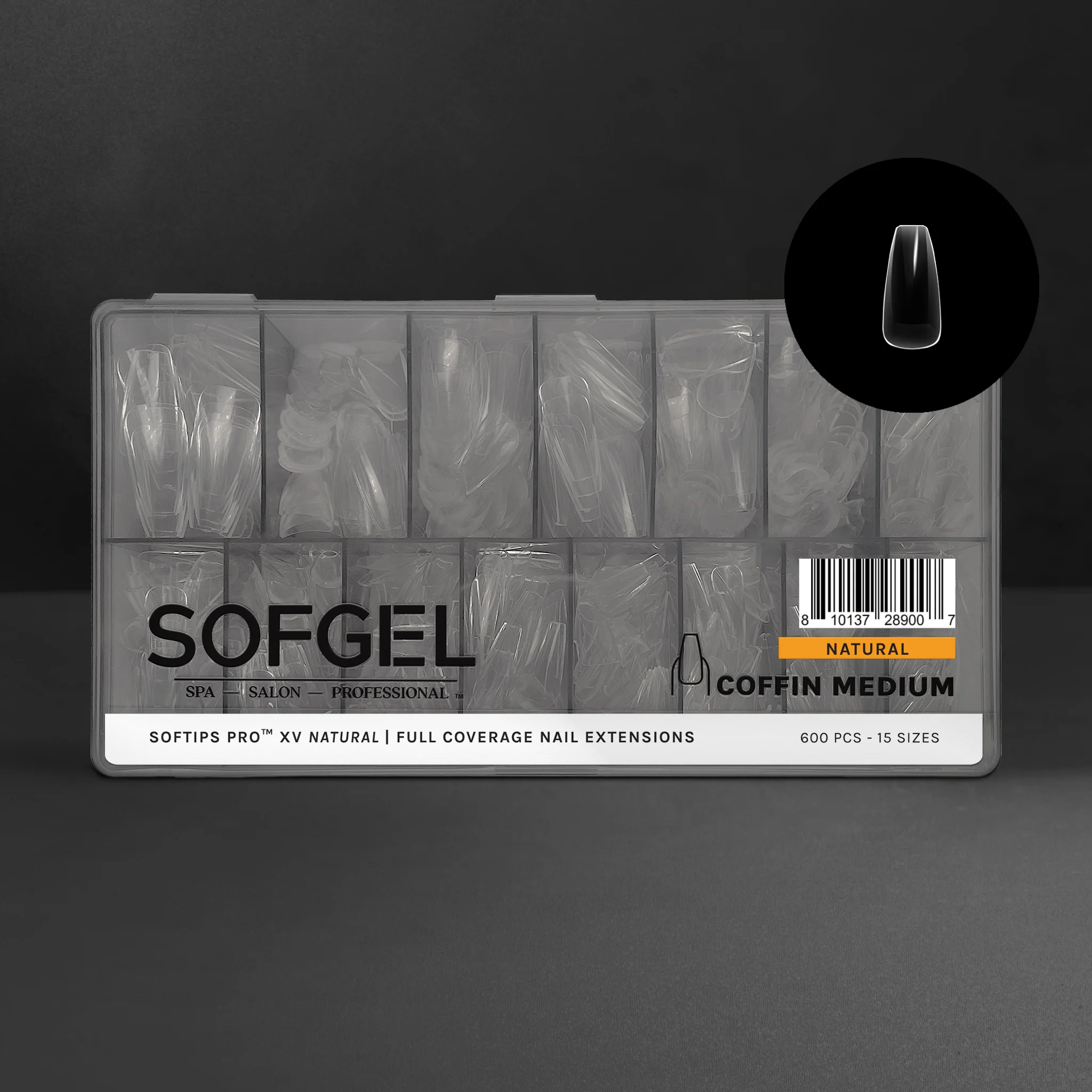 SOFTIPS PRO™ XV NATURAL - COFFIN MEDIUM