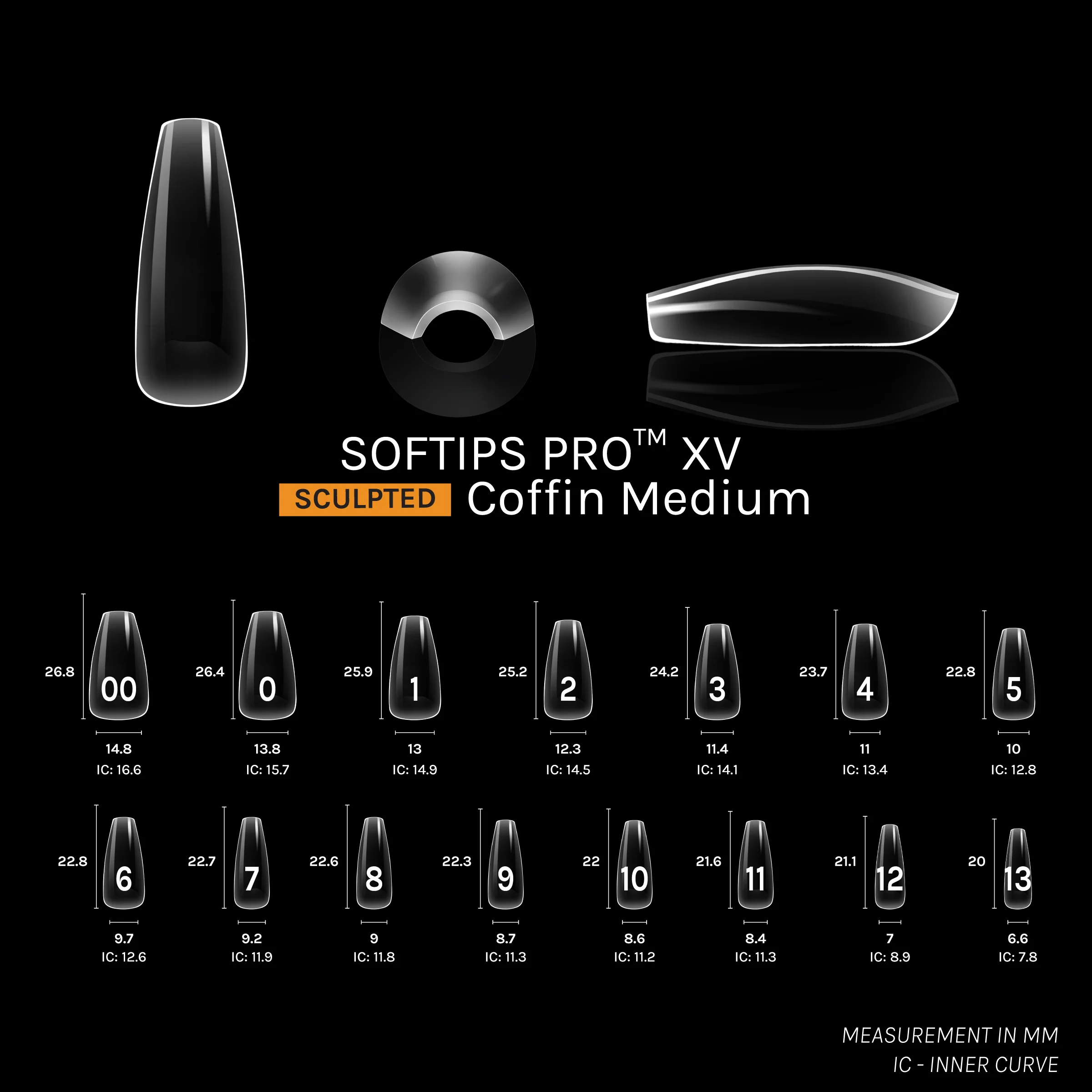 SOFTIPS PRO™ XV SCULPTED - COFFIN MEDIUM - Image 4