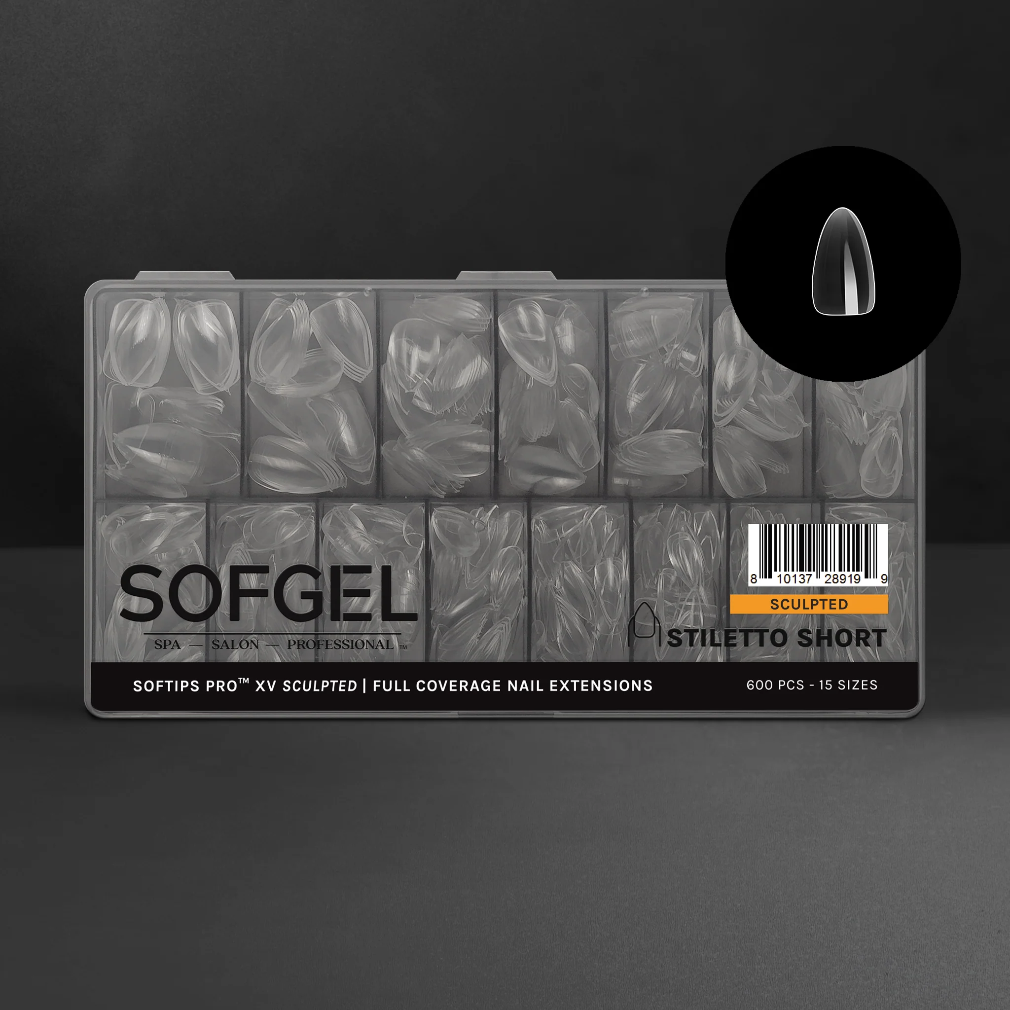 SOFTIPS PRO™ XV SCULPTED - STILETTO SHORT