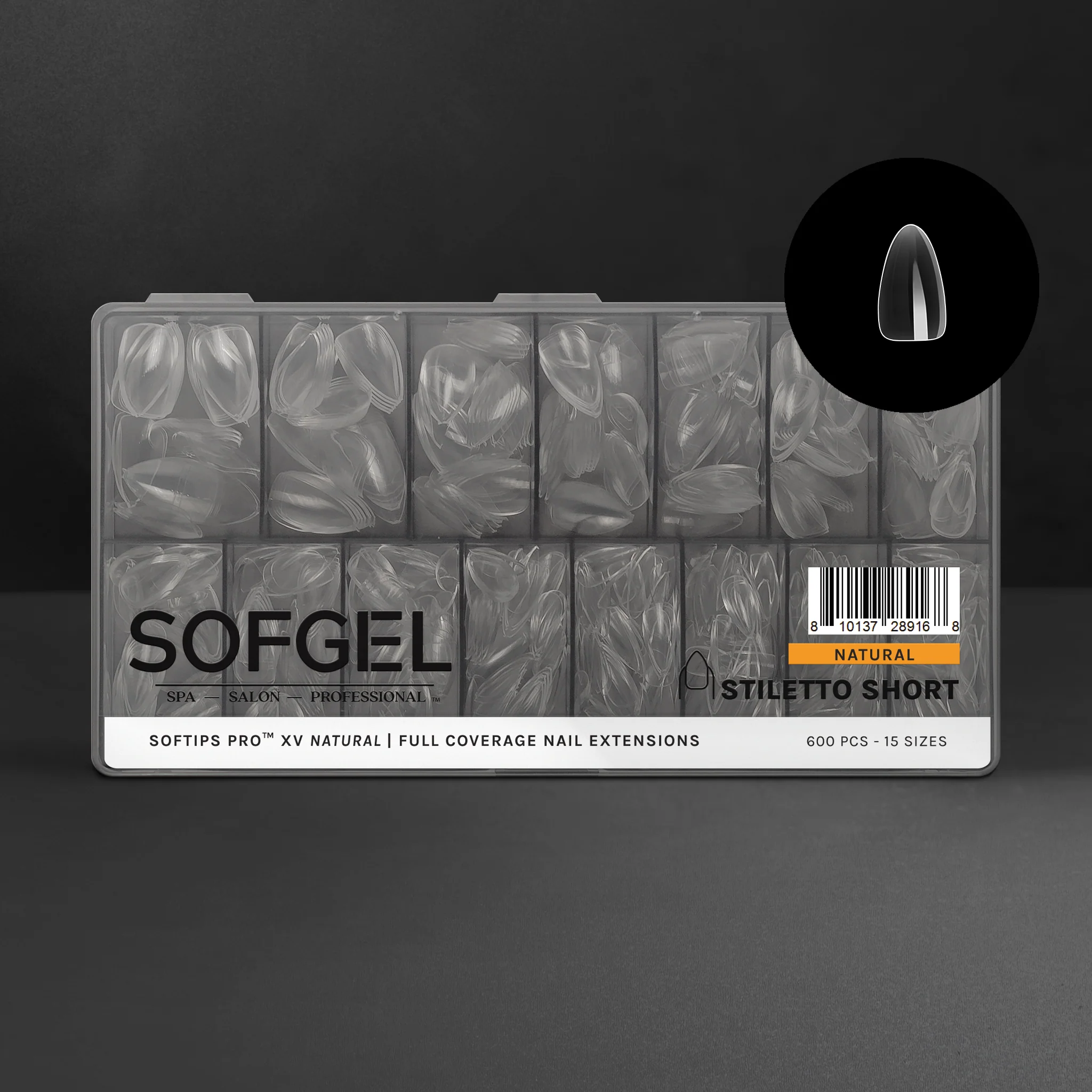 SOFTIPS PRO™ XV NATURAL - STILETTO SHORT